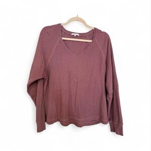 Mini Waffle Thermal V-Neck​​
